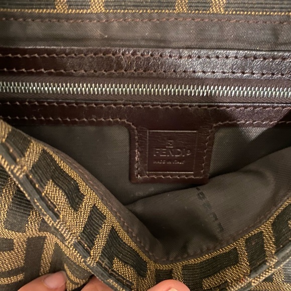 Authentic Fendi Zucca FF Baguette Shoulder Handbag Purse & Dust Bag Pre-owned - Picture 12 of 14